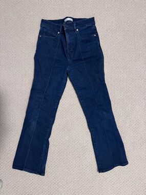 LOFT The Kick Crop Dark Wash Jeans - Size 26